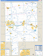 La Salle County Wall Map Basic Style